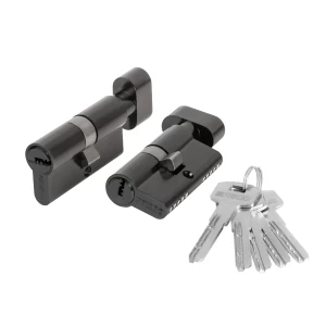 Цилиндровый механизм (200 ZM/80) 2000ZM Knob 80 (35+10+35) BL-24 черный 5Key с вертушкой