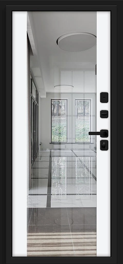 Входная дверь Лайнер/SBlack Black Shell/White Silk BR6163 внутренняя сторона