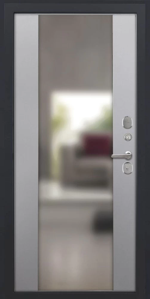 Входная дверь ДвериПРО Модель L-46 Алиса (16мм, ПВХ софт грей, зеркало) DPRO196429 внутренняя сторона