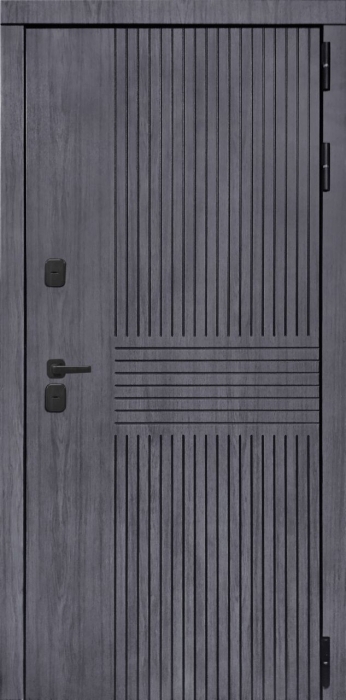 Входная дверь Берген Эмаль L-2 (16мм, белая эмаль) внешняя сторона