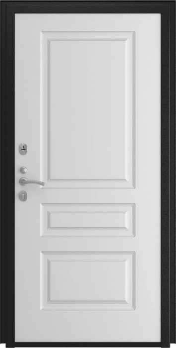 Входная дверь Берген Эмаль L-2 (16мм, белая эмаль) внутренняя сторона
